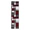 World Rug Gallery Contemporary Modern Boxes Design Soft Runner Rug 2' x 7'2'' Red 106RED2X7 - alternate 2
